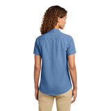 Port & Co™ Women's Short Sleeve Value Denim Shirt
