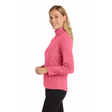 Port Authority® Women's Heather Microfleece Full-Zip Jacket